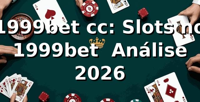 1999bet cc: Slots no 1999bet — Análise 2026 📊